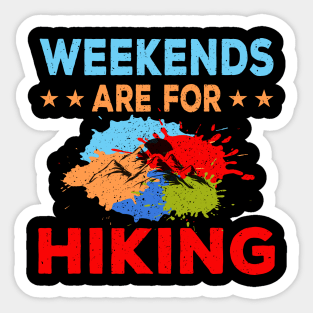 Weekend Are For Hiking Sticker